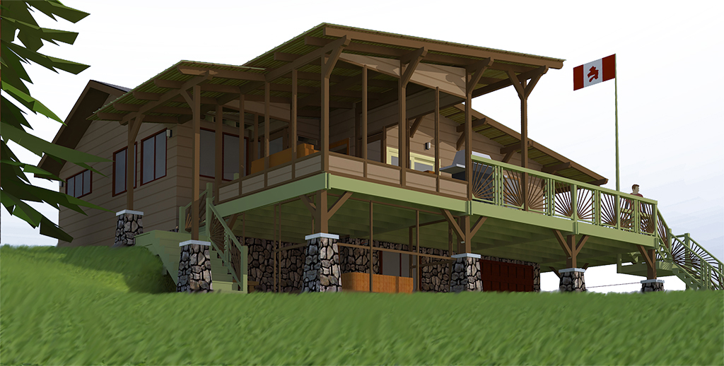 3D image of cottage