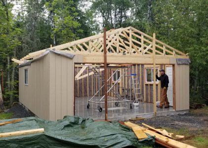 Shed-Garage build Shoal Lake, Ontario