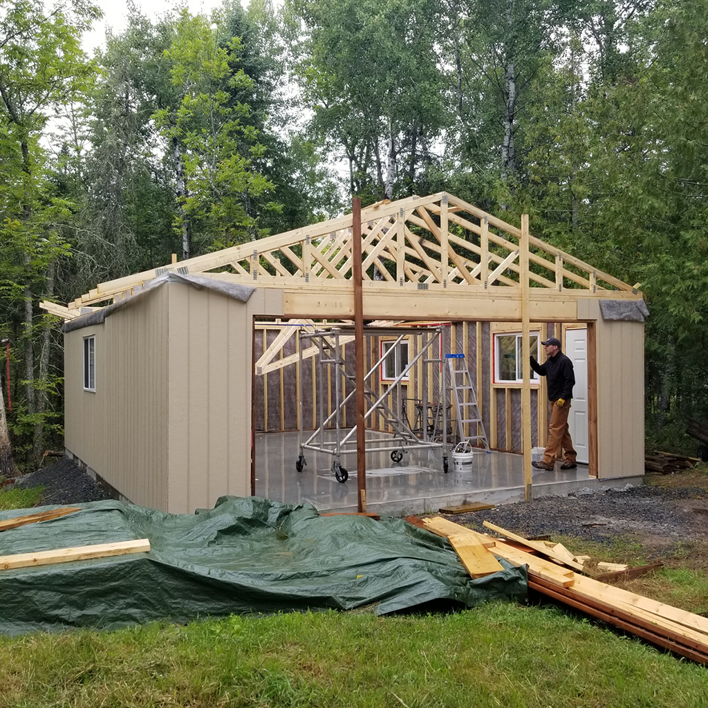 Building a shed-garage in a rural country location