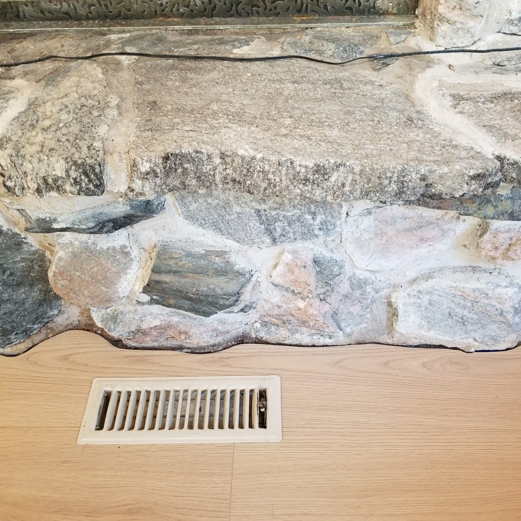 bathroom renovation and plank floor installation