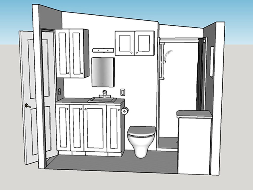 3D drawing of layout